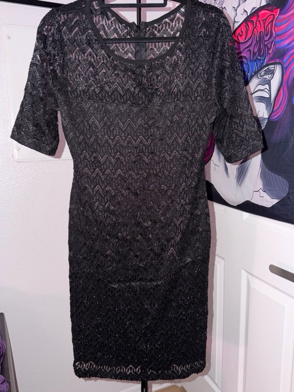 Black Lace Sheath Dress - Elegant Evening Dress